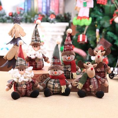 China Fashionable Cute Santa Snowman Deer Christmas Decoration Gift Doll Christmas Tree Hanging Ornaments for sale