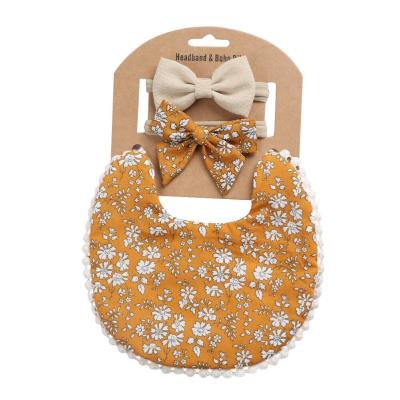 China Fashoion Kids Headbands Fashion Flower Baby Hair Band Floral Kids Nylon Baby Headband And Bib From China Factory for sale