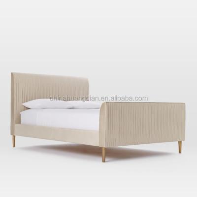 China PANEL Luster Velvet Pleated Bed HDBR1145 for sale