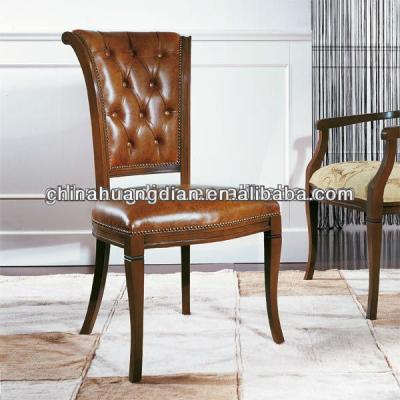 China Hotel Solid Wood Leather Wooden Chair HDC719 for sale