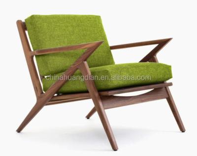 China Soto Flat Z Shape Solid Wood Wooden Lounge Chair HDL2006 for sale