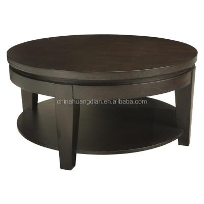 China Living Room Furniture Design Solid Wood High Gloss Black Tea Table HDCT248 for sale