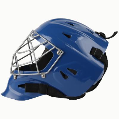 China Custom Anti-impact Hockey Goalie Helmet Icehockey Goalie Helmets Navy Blue Hockey Helmet for sale