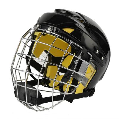 China Anti-impact Best OEM Hockey Player Helmet Glossy Black Hockey Player Helmet Youth Black Hockey Helmet for sale