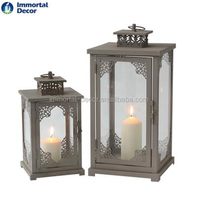 China Home decoration lamps and candle holer metal and glass crafts for sale