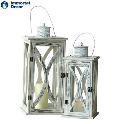 China Home decoration indoor and outdoor application wooden lantern for sale