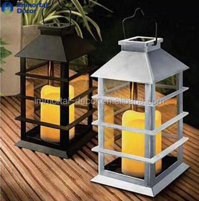 China Home Decoration Plastic Solar Led Candle Lanterns for sale