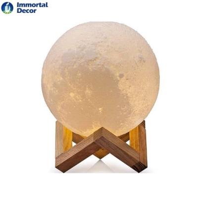 China Modern LED MOON Night Lights 3D Printing Touch 2 Color Changing Lunar Light Rechargeable Night Lamp for sale