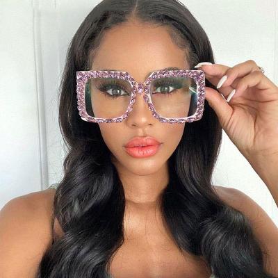 China Oversized Square Sunglasses Women Fashion Large Sunglasses,Rimless Seller Shading Sunglasses Women Sunglasses for sale