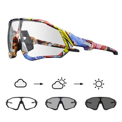 China 2022 Fashion Cycling In Bicycle Running Outdoor Glass Eyewear Sports Photochromic Cycling Sunglasses For Men for sale