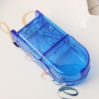 China Hot Sale Mini Weekly Eco-Friendly Custom Plastic Pill Chopper Plastic Pill Organizer Pill Box with Cutter for Easy Carry Silicone Pill Box for sale