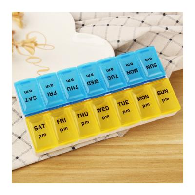 China High Quality Eco-Friendly One Week Weekly Eco-Friendly Small Sealed Portable Color Pill Organizer Pill Box for sale