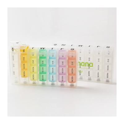 China Wholesale High Quality Mini Portable Eco-friendly Weekly Portable Pill Box Organizer Pill Medicine Storage Box for Elderly for sale