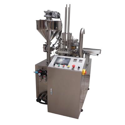 China PLC Rotary Cup Filling Sealing Machine 8cups/Min For Industrial Use for sale