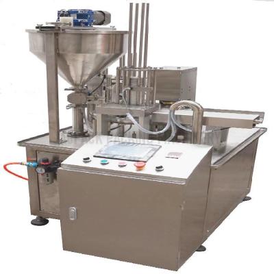 China Stainless Steel Yogurt Cup Filling Sealer Machine 50-500ml for sale