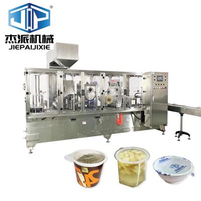 China 50-95mm Size Utilization Yogurt Cup Filling Sealing Machine PLC for sale