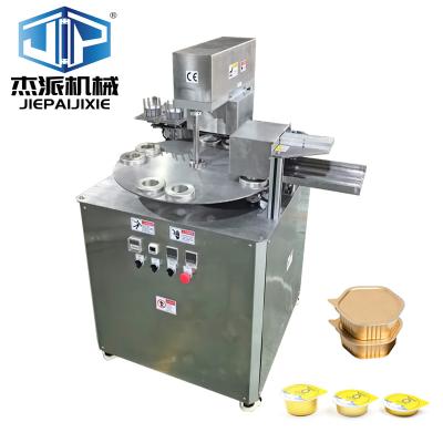 China 800trays/hour Capacity Rotary Food Tray Sealing Machine For Snack Dry Food Tray for sale