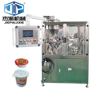 China Desserts And Complementary Foods Cup Filing And Sealing Machine With Safety Door for sale