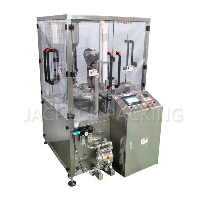 China High Precision Rotary Cup Filling Sealing Machine 20-100ml Capacity 220V Power Supply for sale