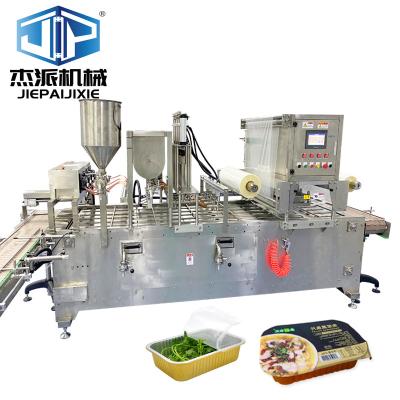 China Plastic tray filling and sealing machine for seafood container dishes tray for sale