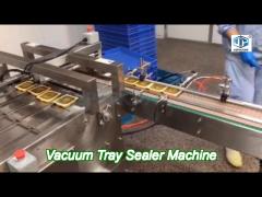 fast food vacuum tray sealer machine takeaway container packaing low residual oxygen