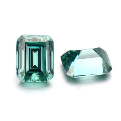 China Green Jewelry Price by Carat Hydrothemal Lab Created Green Stones Loose Radiant Cut for sale