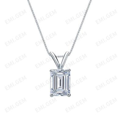 중국 Custom Square Moissanite Diamond Pendant 925 Sterling Silver Necklace from CLASSIC Jewelry 판매용