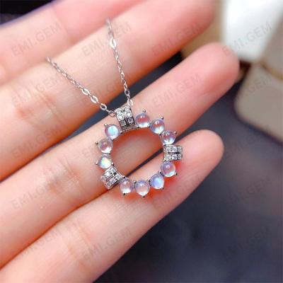 Κίνα CLASSIC 925 Sterling Silver Necklace Moonstone Necklace Women Accessories Jewelry Necklace Pendant προς πώληση