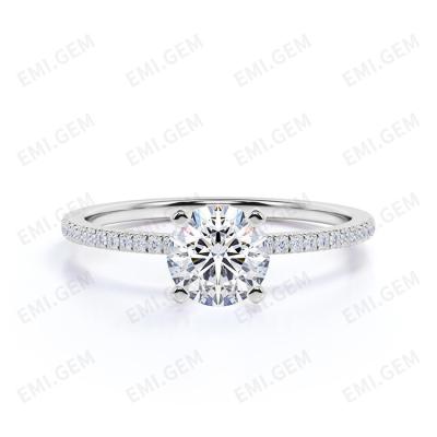 Κίνα New 925 Sterling Silver High Quality 1ct Moissanite CLASSIC Fashionable Engagement Rings προς πώληση