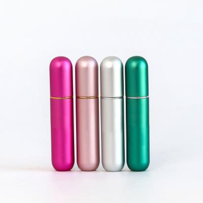 China Mini Travel Pocket Refillable Bottom Aluminum Perfume Glass Bottle Refillable Atomizer, Spray Portable Perfume Bottle for sale