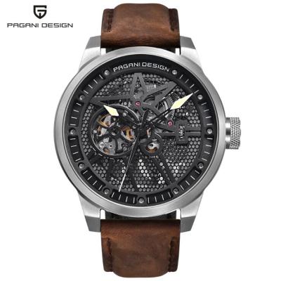 China 2020 luxury mechanical men's watch custom made stainless steel leather date pagani design mechanic watch 1625 automatic business men's watch for sale