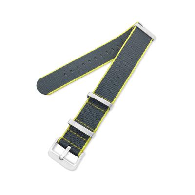 China High Quality Cheap Stock 3 Rings OEM Logo Cheap Stock 3 Rings Thick Nylon Woven Watch Band 22mm Nato Canvas Strap 20mm Thick Nylon Woven Watch Band for sale