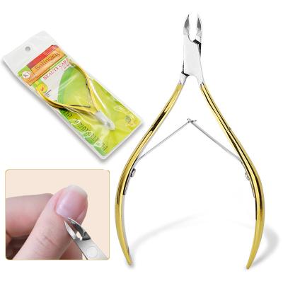 China Right Handed Scissors Dead Nail Clipper Finger Toenail Trimmer Skin Scissor Cuticle Remover Pliers Manicure Tool Stainless Steel Cuticle Nipper for sale