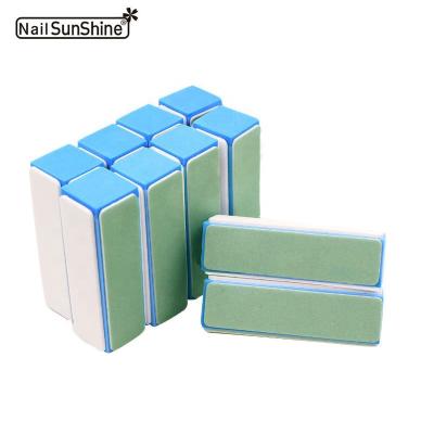 China Eco-friendly 9x3cm side block 9x3cm high elasticity buffer sponge good quality nail menhaden sponge 4 pad for sale