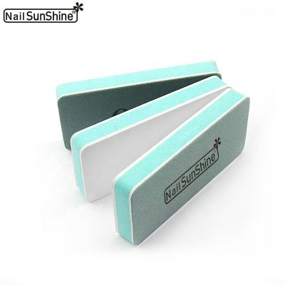 China Eco-friendly Custom Disposable Nail Polish Block Nail Buffer Green Logo Nail Buffer Luminous High Elastic Nail Polish Block for sale