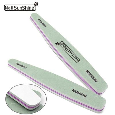 China Eco-Friendly Sun Nail File Professional Washable Double Sided 1000/4000 Grit Nail Polishing File for sale