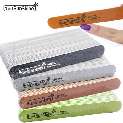 China Waterproof Wood Disposable Straight Sides Disposable Nail Files Emery Board Nail File Emery Board 2 6 Color Stain Goods Abrasive Goods for sale