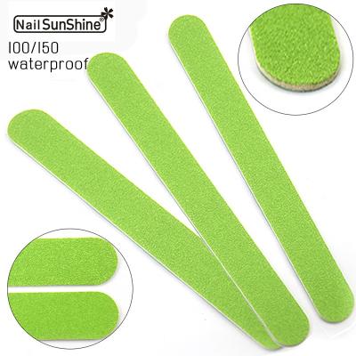 China 100/150 Dual Panel Eco-Friendly Waterproof Dual Panel Emery Nail Files Emery Boards Logo Emery Boards Green Wood Straight Sand for sale