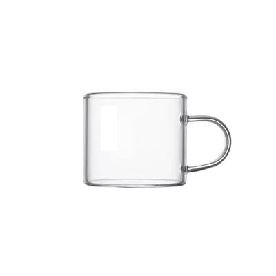 China Sustainable Hot Selling High Quality Clear Hand Crafted Glass Mug Tea Cup With Handle for sale