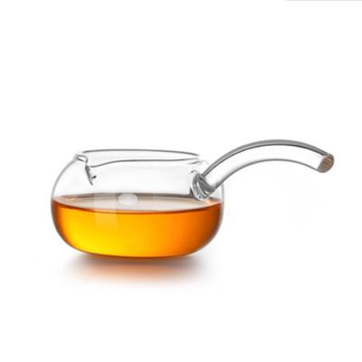 China 250ML High Borosilicate Glass Water Pitcher Viable Heat Resistant Flower Teapot for sale