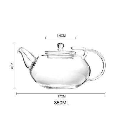 China Wholesale Viable Mini Glass Teapot Borosilicate Glass Teapot With Glass Lid for sale