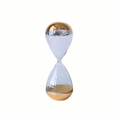 China Popular Minimalist Sand Hourglass Wedding Gift Glass Artware Home Decoration for sale