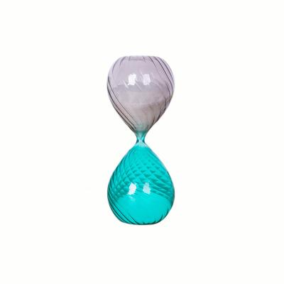 China Wholesale Minimalist Style Sand Design Double Color High Borosilicate Hourglass Sand Glass Timer for sale