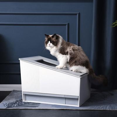 China Cat Toilet Automatic Cleaning Litter Box High End Smart Automatic Touch Stored WIFI for sale