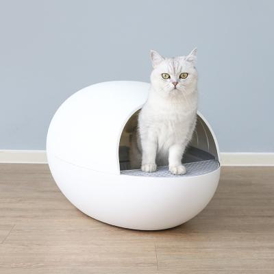 China Stored Egg Train WIFI Connect APP Control Pet Toilet Cat Smart Auto Cleaning Box Toilet for sale