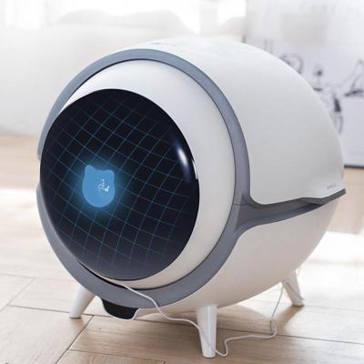 China Stocked Fully Enclosed Extra Large Automatic Self-cleaning Cat Litter Box Cat Litter Toilet Box With UV Light for sale