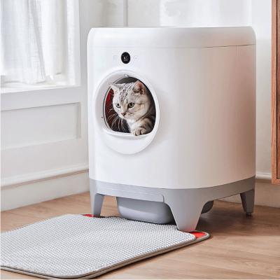 China OEM Cat Toilet Intelligent Smart Self-Cleaning Automatic Self-cleaning Control Cat Litter Box With Mobile App for sale