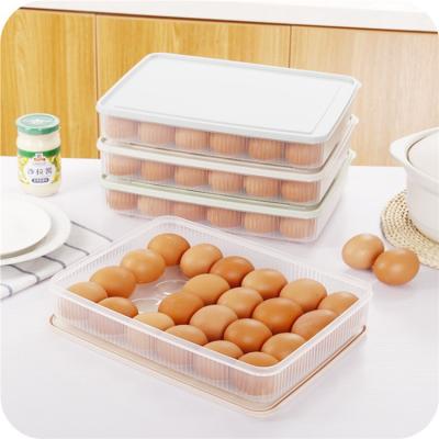 China Steamable Kitchen 24 Grid Portable Fresh Picnic Plastic Egg Storage Box for sale