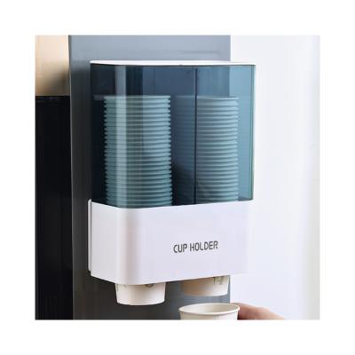 China Luxury / Durable / High Gloss / Food Safe Wall Mounted Household Disposable Paper Cup Holder Maximum 7.5cm Disposable Cup Dispenser for sale