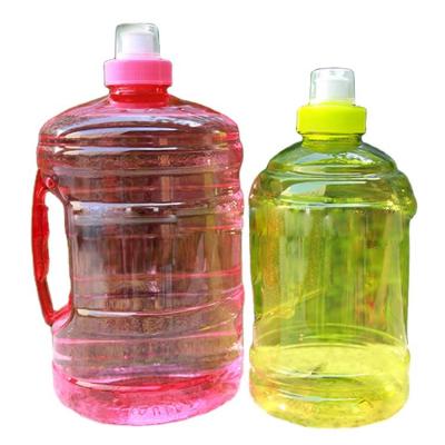 China Viable red empty sport cold water 2 liter plastic bottle with side handle, plastic water jug for sale